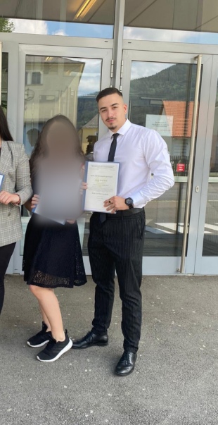 Daniel at his school graduation